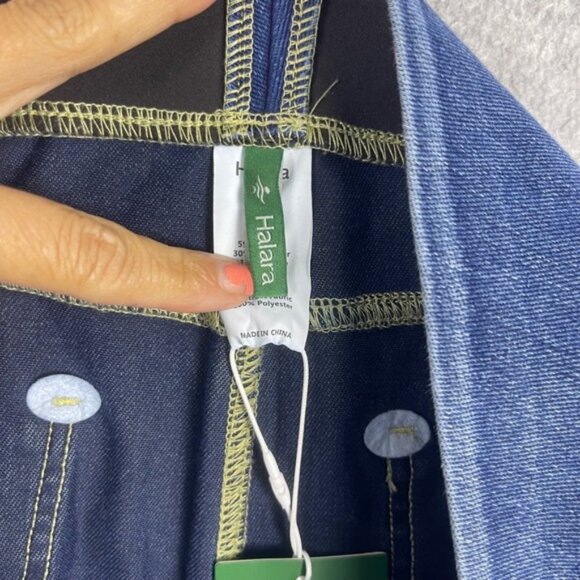 Halara Pull On Wide Leg Jeans Womens Size L Minimalist Lounge Comfy Normcore - Picture 10 of 12